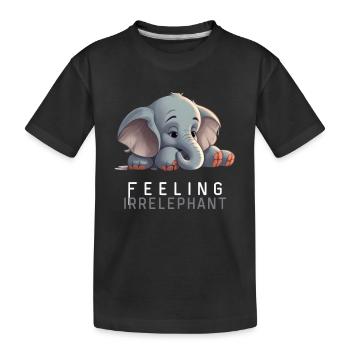 Lustiger Wortwitz irrelevant - Elephant - Kinder Premium Bio T-Shirt - Schwarz - Vorne