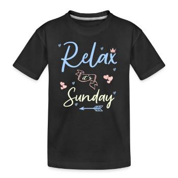Relax Sunday Entspannung pur - Kinder Premium Bio T-Shirt - Schwarz - Vorne