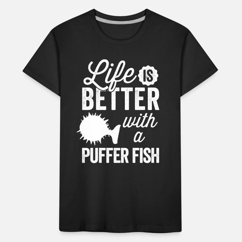Tout est mieux avec le poisson-globe Poisson-globe géant T-shirt bio Premium Enfant