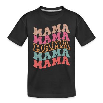 Groovy mama retro vintage nouvelle maman - fête des mères - T-shirt bio Premium Enfant - noir - Devant