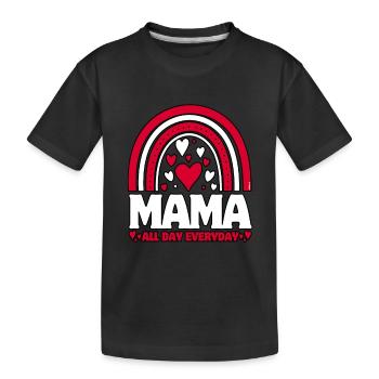 Fête des mères - Maman tous les jours... - T-shirt bio Premium Enfant - noir - Devant