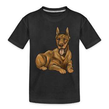 Doberman Pinscher Dog Dobie - Kids' Premium Organic T-Shirt - black - Front
