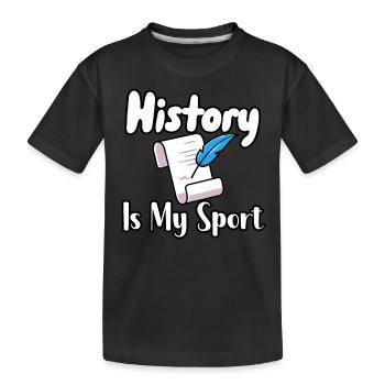 Geschichte ist mein Sport - Kinder Premium Bio T-Shirt - Schwarz - Vorne