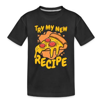 Essayez ma nouvelle recette Pizza Plateau Plateau Pizza Four - T-shirt bio Premium Enfant - noir - Devant
