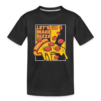 Allons faire Pizza Plateau Pizza Pizza Four Pizza - T-shirt bio Premium Enfant - noir - Devant