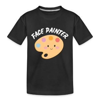 Face Painter And Face Painting - Kids' Premium Organic T-Shirt - black - Front