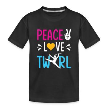 Majorette dancer drum major - Kids' Premium Organic T-Shirt - black - Front
