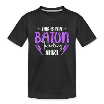 Majorette dancer drum major - Kids' Premium Organic T-Shirt - black - Front