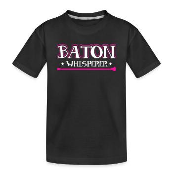 Majorette dancer drum major - Kids' Premium Organic T-Shirt - black - Front