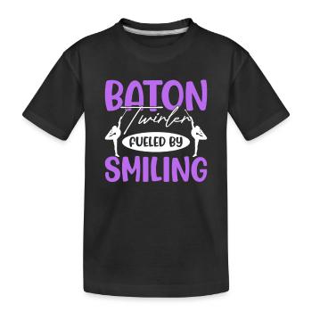 Majorette dancer drum major - Kids' Premium Organic T-Shirt - black - Front