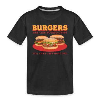 Hamburger Fast Food Burger Fast Food Cadeau - T-shirt bio Premium Enfant - noir - Devant