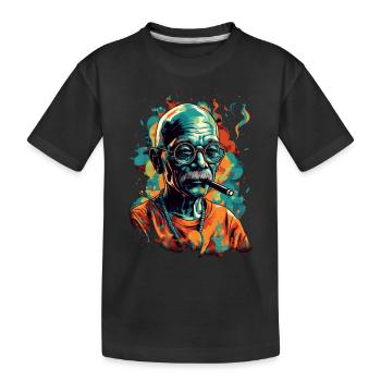 Nobel Peace Prize Laureate Mahatma Gandhi Gift - Kids' Premium Organic T-Shirt - black - Front