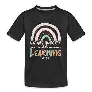 Nous avons soif d’apprendre les étudiants arc-en-ciel - T-shirt bio Premium Enfant - noir - Devant