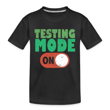 Mode de test sur l’enseignant de jour de test de motivation - T-shirt bio Premium Enfant - noir - Devant