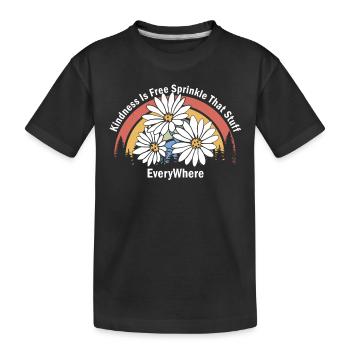 La gentillesse est gratuite, saupoudrez ce truc partout - T-shirt bio Premium Enfant - noir - Devant