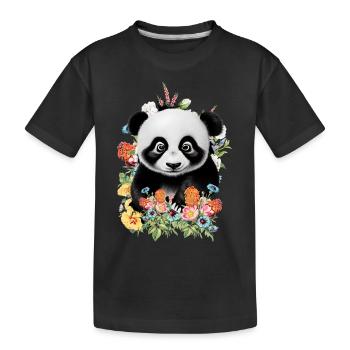 Panda - T-shirt bio Premium Enfant - noir - Devant