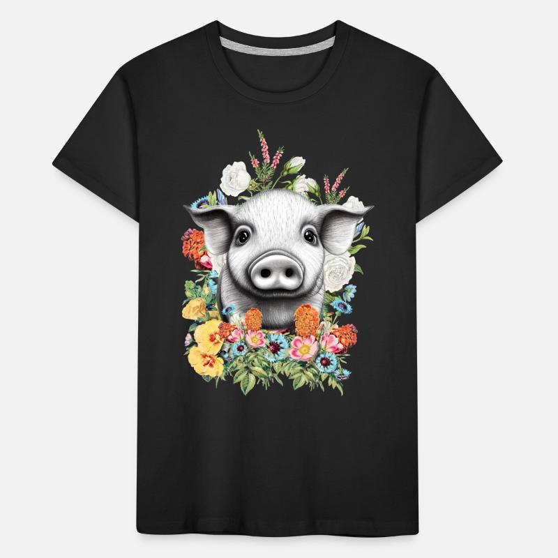 Fleurs de cochon T-shirt bio Premium Enfant