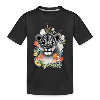 Fleurs de lion - T-shirt bio Premium Enfant - noir - Devant