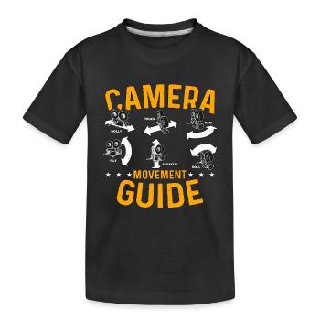Caméraman Guide de mouvement de la caméra Tournages vidéo - T-shirt bio Premium Enfant - noir - Devant