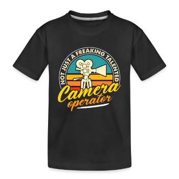 Le caméraman n’est pas seulement un producteur vidéo effrayant - T-shirt bio Premium Enfant - noir - Devant