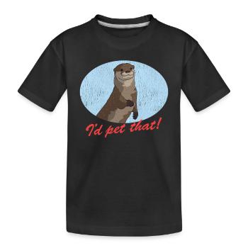Loutre de mer Loutre Cadeau de loutre - T-shirt bio Premium Enfant - noir - Devant