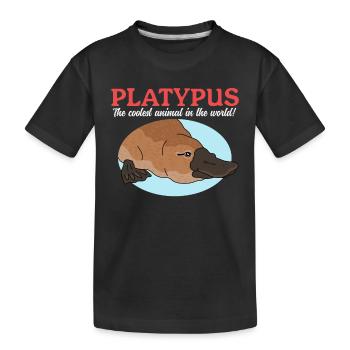 Ornithorynque Platypus Cadeau Ornithorynque - T-shirt bio Premium Enfant - noir - Devant