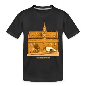 Hôtel de ville d'Ochsenfurt Basse-franconie Bayewrn - T-shirt bio Premium Enfant - noir - Devant
