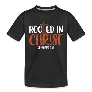 Enraciné dans le Christ des chrétiens d’Éphèse - T-shirt bio Premium Enfant - noir - Devant