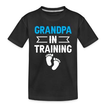 Opa In Ausbildung Erstes Mal Süß Großeltern - Kinder Premium Bio T-Shirt - Schwarz - Vorne