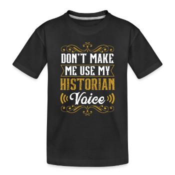 Mon historien Histoire Histoire Profession - T-shirt bio Premium Enfant - noir - Devant