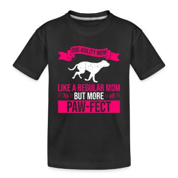 Dog Agility Mom Design Für Hunde-agility-training - Kinder Premium Bio T-Shirt - Schwarz - Vorne