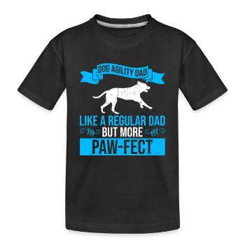 Dog Agility Dad Design Für Hund Agility Training - Kids' Premium Organic T-Shirt - black - Front
