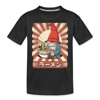 Ramen Gnom Nudelsuppe Ramen - Kinder Premium Bio T-Shirt - Schwarz - Vorne