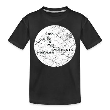 Synthesizer Techno Map - Kinder Premium Bio T-Shirt - Schwarz - Vorne