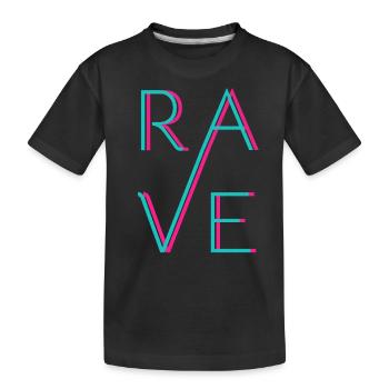RAVE - Techno Love - Kinder Premium Bio T-Shirt - Schwarz - Vorne