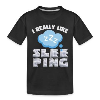 Dormir, dormir, drôle de dicton avec des oreillers - T-shirt bio Premium Enfant - noir - Devant