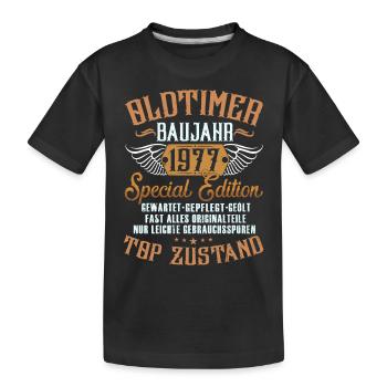 Unique Since 1977 - Kinder Premium Bio T-Shirt - Schwarz - Vorne