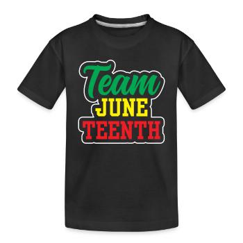 Team Juneteenth 1865 African American Black - Kinder Premium Bio T-Shirt - Schwarz - Vorne