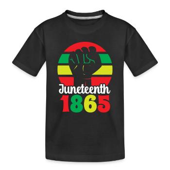 Juneteenth 1865 Afrika Black African American - Kinder Premium Bio T-Shirt - Schwarz - Vorne