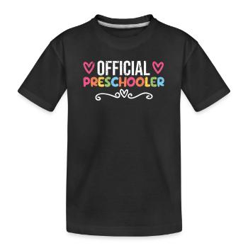 Offizieller Vorschüler Lustig Vor-K Vorschule - Kinder Premium Bio T-Shirt - Schwarz - Vorne