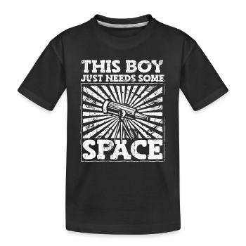 Ce garçon a juste besoin d’un peu d’astronomie cosmologiste spatiale - T-shirt bio Premium Enfant - noir - Devant