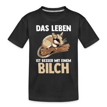 Bilch - Kinder Premium Bio T-Shirt - Schwarz - Vorne