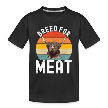 Highland Cow Hochlandkuh - Kinder Premium Bio T-Shirt - Schwarz - Vorne