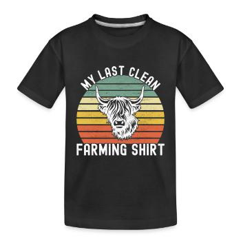 Highland Cow Hochlandkuh - Kids' Premium Organic T-Shirt - black - Front