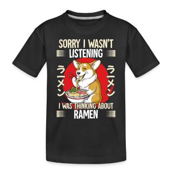 Désolé de ne pas avoir écouté auquel je pensais - T-shirt bio Premium Enfant - noir - Devant