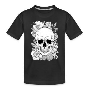 Cadeau d’art floral floral esthétique - T-shirt bio Premium Enfant - noir - Devant