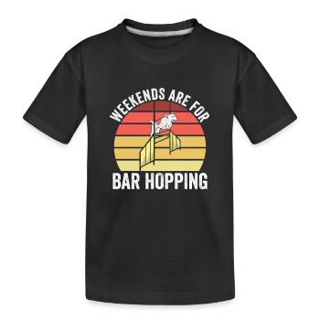 Hund Agility Design Für Hunde Hindernistraining - Kids' Premium Organic T-Shirt - black - Front