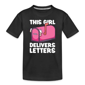 Postangestellte Postdame Postbote Post - Kinder Premium Bio T-Shirt - Schwarz - Vorne