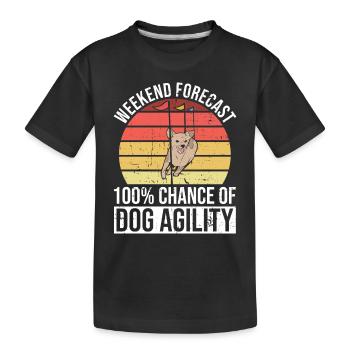 Hunde-agility-design Für Hunde-agility-training - Kinder Premium Bio T-Shirt - Schwarz - Vorne