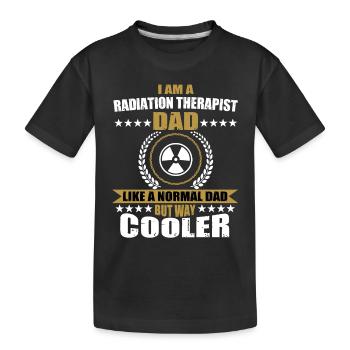 Drôle de papa radiothérapeute - T-shirt bio Premium Enfant - noir - Devant